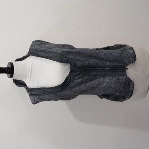 Beate Heymann  Street Couture Gray Linen Vest, Size 12